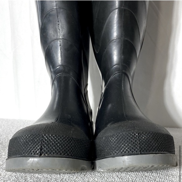 Vintage Onguard Industries Black Polyblend Rubber Boots Rain Boots 8 - Picture 12 of 14
